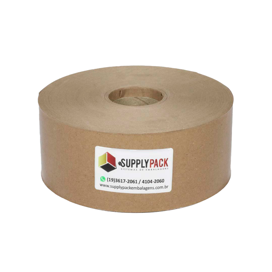 Fita Gomada Cuidado Fragil 80mm s/ Reforco aprox. 1,600 kg