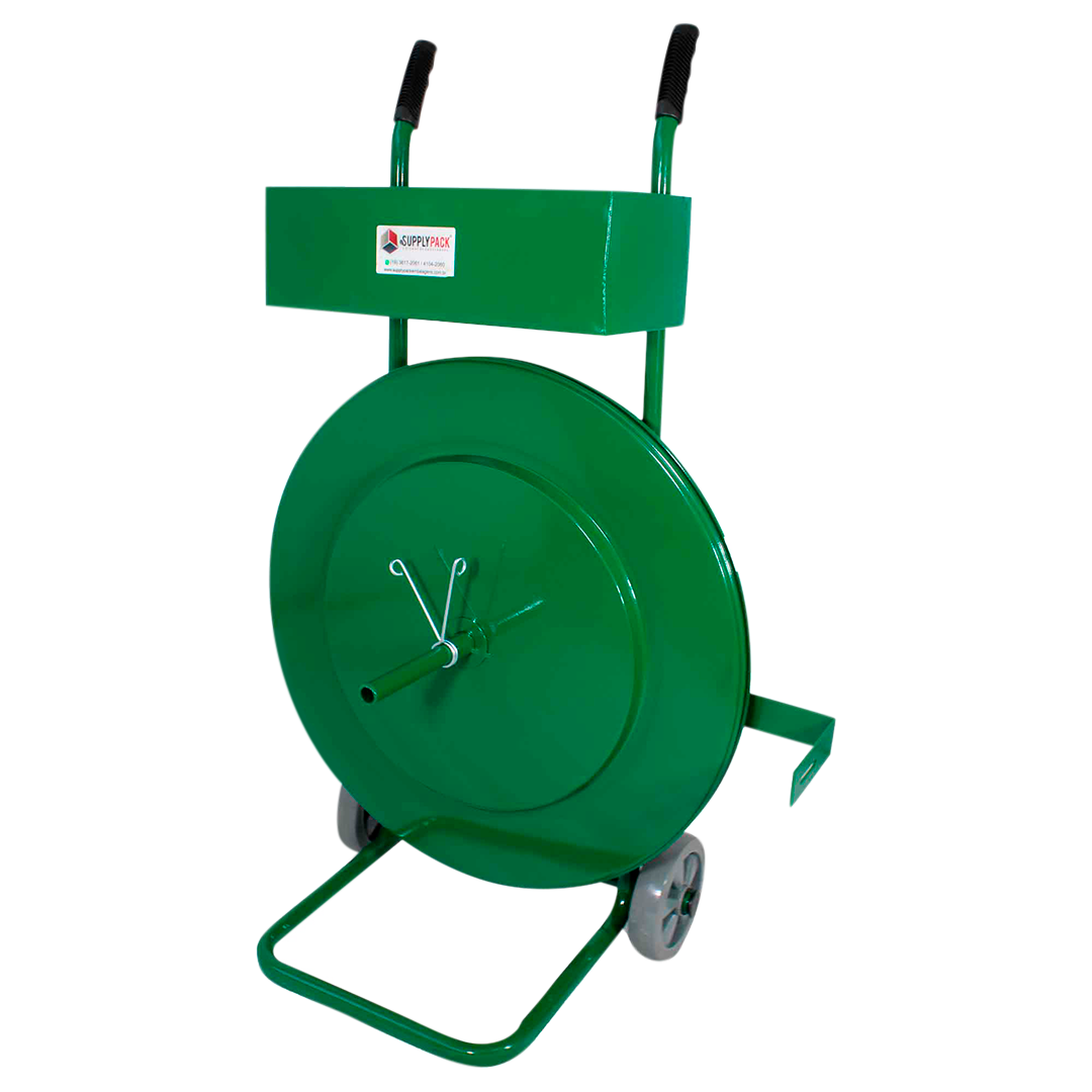 Carrinho Desbobinador de Fita Pet Reforçado 400mm Caixa Grande