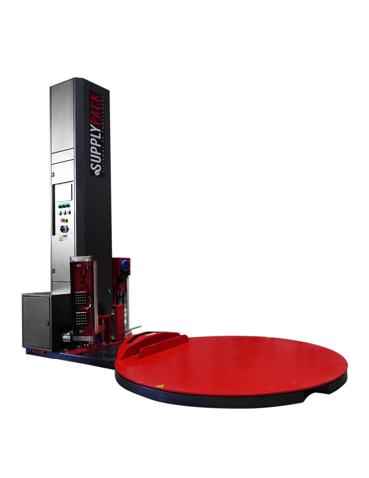 Envolvedora Strechadeira Paletizadora Automática de Filmes Stretch c/ Pinça e Cortador Automático SPE-2400FA