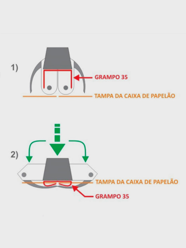 Grampeador Manual Mecânico P/ Grampo Tipo Box 35/19