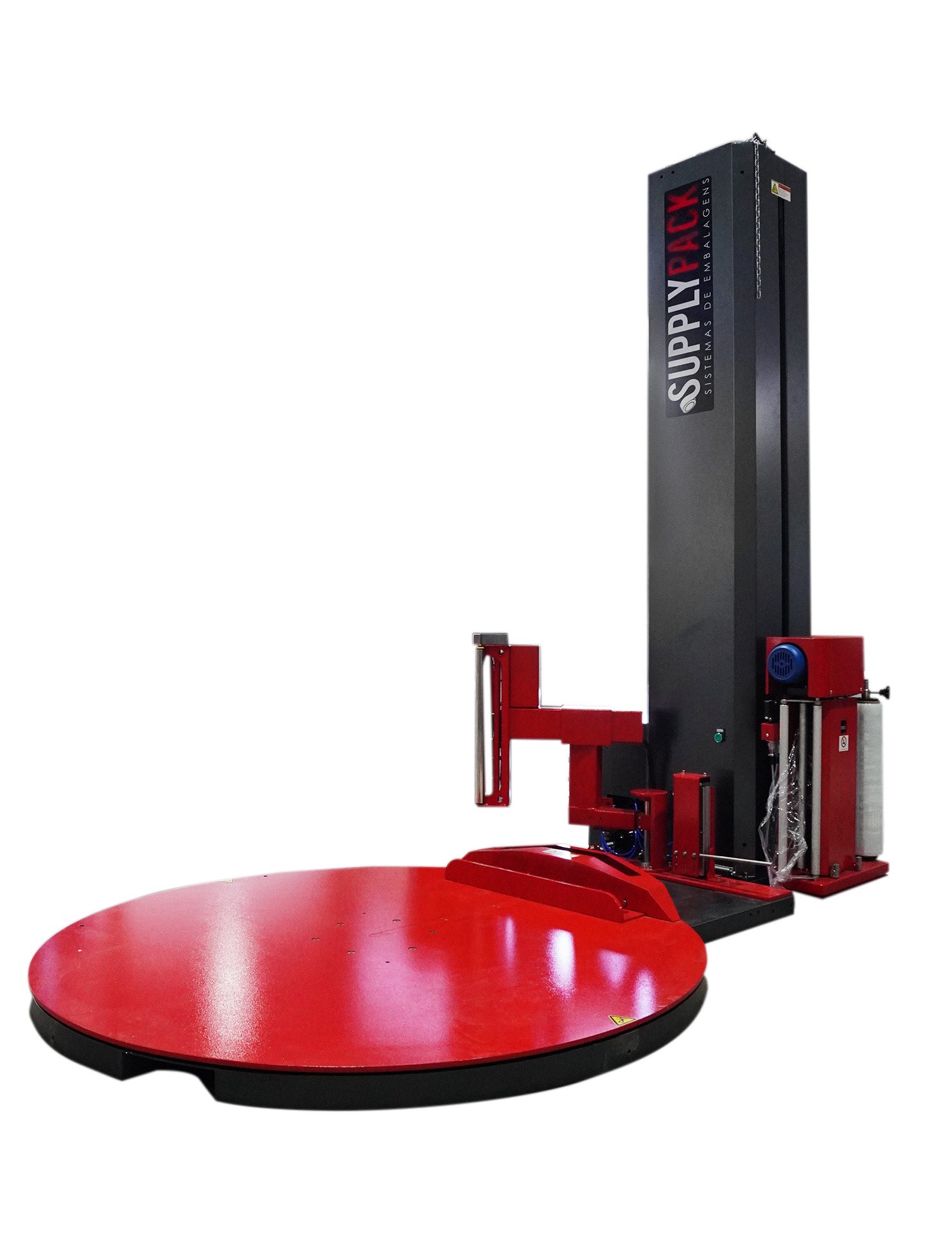 Envolvedora Strechadeira Paletizadora Automática de Filmes Stretch c/ Pinça e Cortador Automático SPE-2400FA