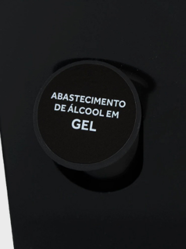 Suporte dispensador Totem de Álcool em Gel c/ Pedal